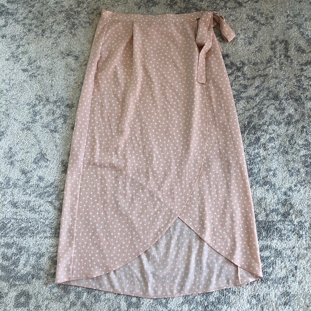 Pink Wrap Maxi Skirt